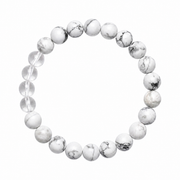 Howlite and Clear Quartz